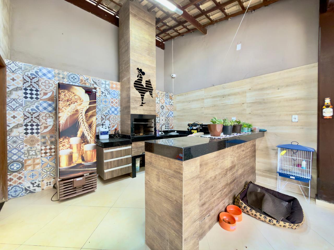 Espaço gourmet com churrasqueira